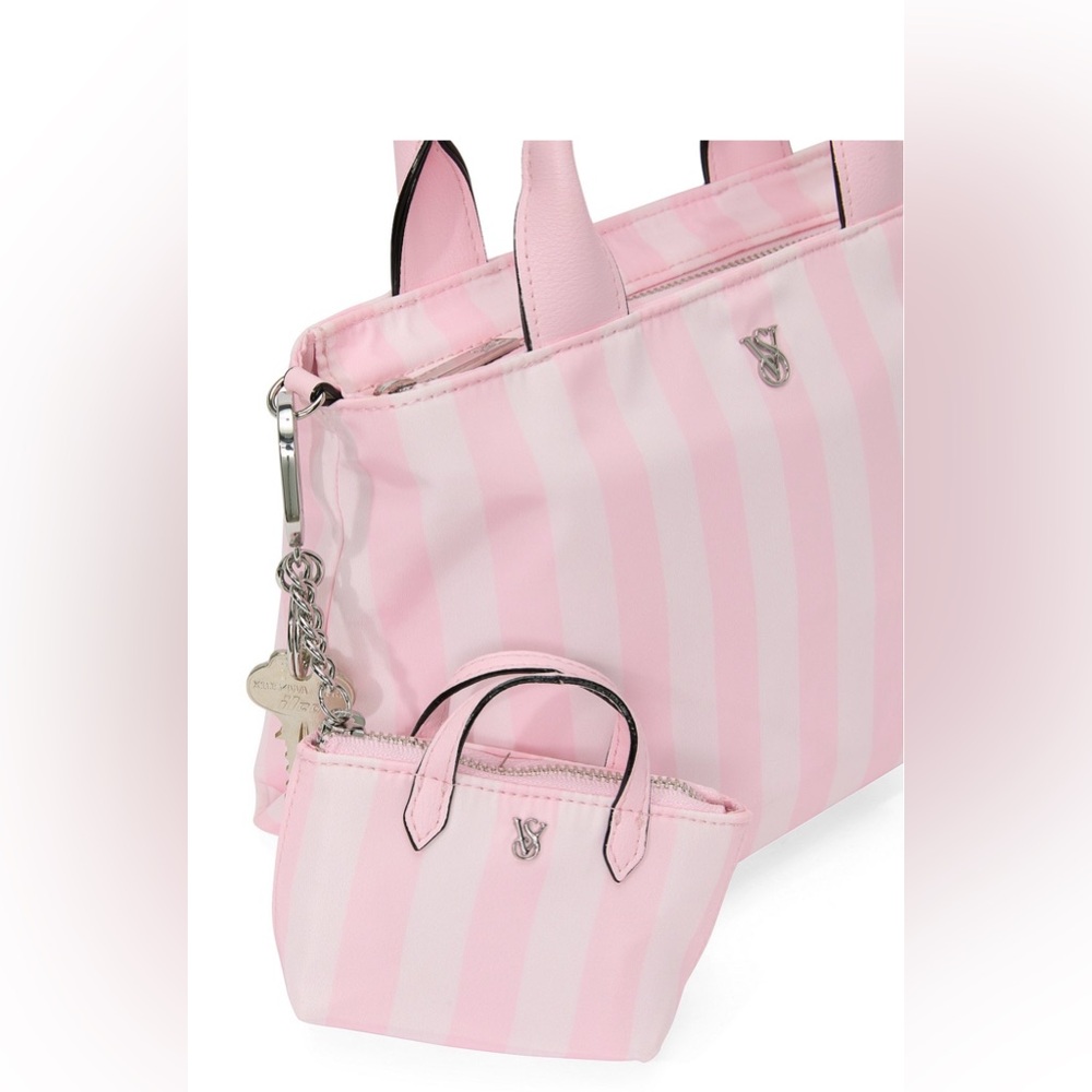 NEW! VICTORIAS SECRET MICRO TRAVEL TOTE BAG CHARM - Picture 3 of 8